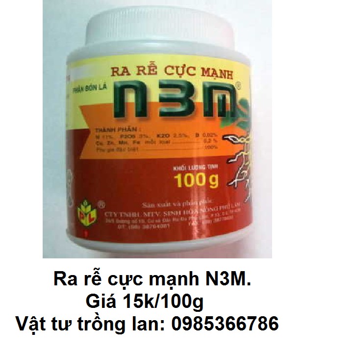 Ra rễ cực mạnh N3M Kích thích ra rể cực mạnh, kích thích nảy mầm, nảy chồi hoa lan cây cảnh và cây mới trồng lại