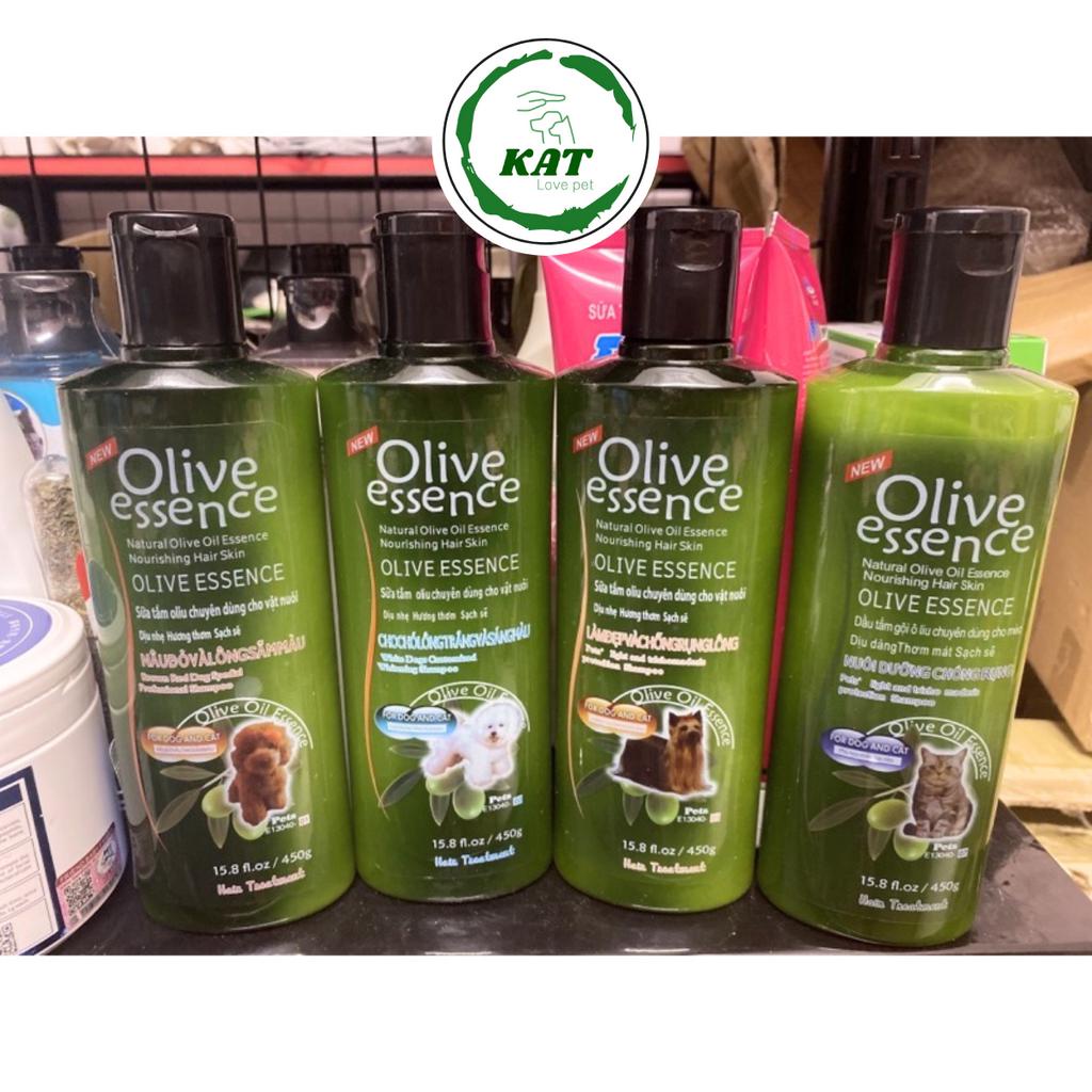 Sữa tắm cho chó mèo Olive Essence từ thiên nhiên - Chai 450ml - KAT Store