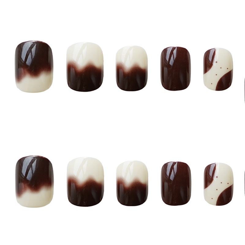 Set 24 móng giả N423 dáng móng ngắn ( Tặng kèm keo và dũa )