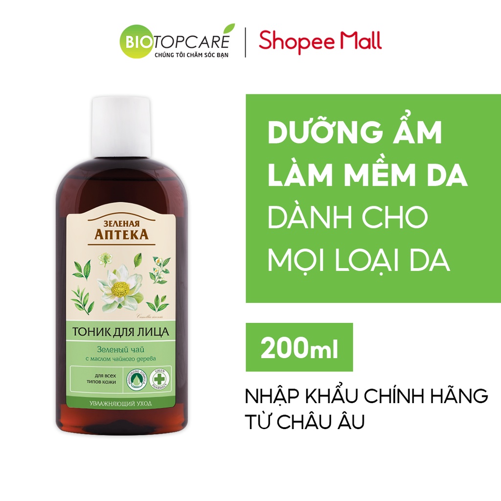 Nước cân bằng Zelenaya Apteka Trà xanh dành cho mọi loại da 200ml - BioTopcare Official