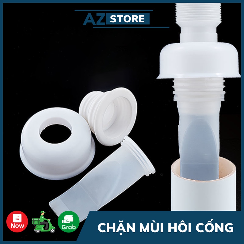 Bộ Silicone Chặn Mùi Hôi Cống - Chặn Côn Trùng Ống Nước, Bồn Rửa Chén Phi 40-50mm - AZ Store