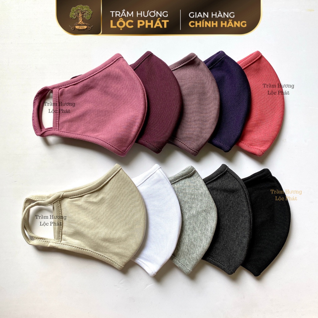 Khẩu Trang Vải Nam Nữ Nhiều Màu Cotton Nhật Cao Cấp Chống Nắng Ngăn Tia UV Thoáng Mát Mềm Mại 10 cái
