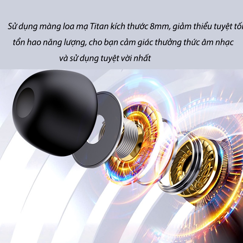 tai nghe  nhét tai Bluetooth không dây gaming Chống Ồn chơi game iphone ko dây cho IPhone Samsung xiaomi android #24