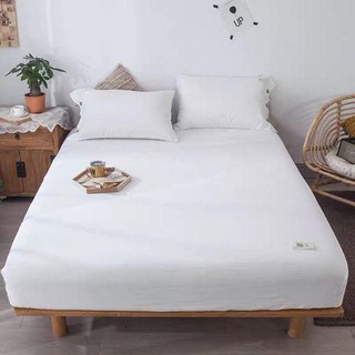 Bộ Ga Gối Cotton Tici Cao Cấp 1m6x2m,1m8x2m-màu trắng