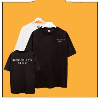 Áo thun tay lỡ ADLV basic, Áo thun unisex nam nữ đen và trắng