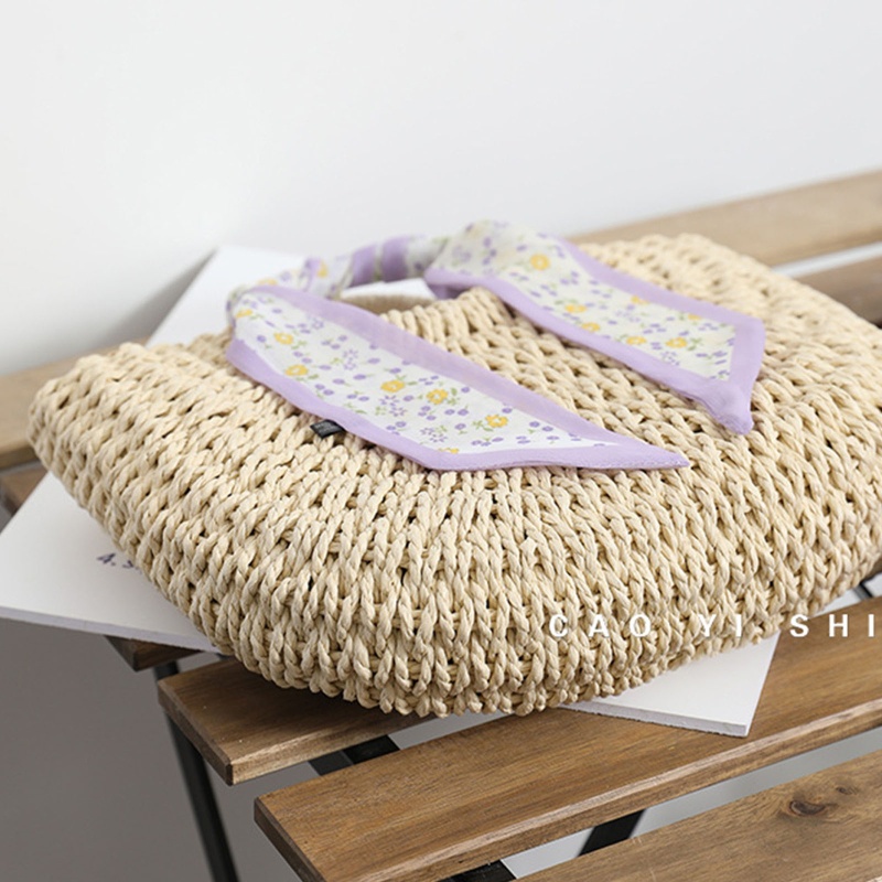 Túi Xách Tote Đan Lát Ngăn Rộng Phong Cách Boho Cho Nữ