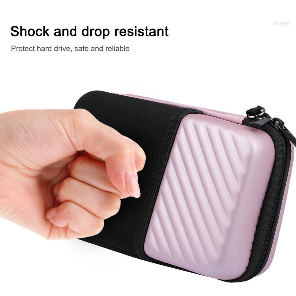 Túi Đựng Ổ Cứng Di Động Bằng Eva Chống Sốc Màu Hồng | BigBuy360 - bigbuy360.vn