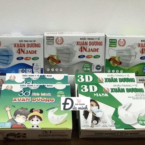 Khẩu trang cho bé COMBO 50 CHIẾC Khẩu trang trẻ em 3D kháng khuẩn tái sử dụng được