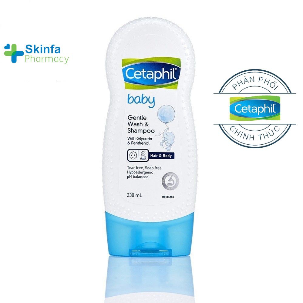 Cetaphil tắm gội 2 in 1 cho bé - Cetaphil Baby Gentle Wash &amp; Shampoo 2in1 230ml-Skinfa.