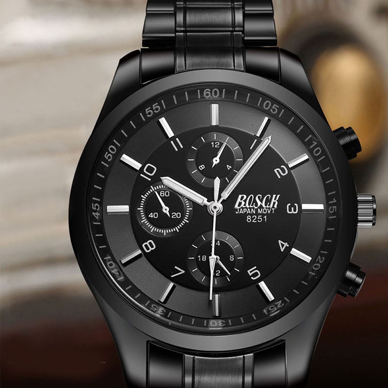 Đồng hồ BOSCK thạch anh bằng thép không gỉ cho nam | BigBuy360 - bigbuy360.vn