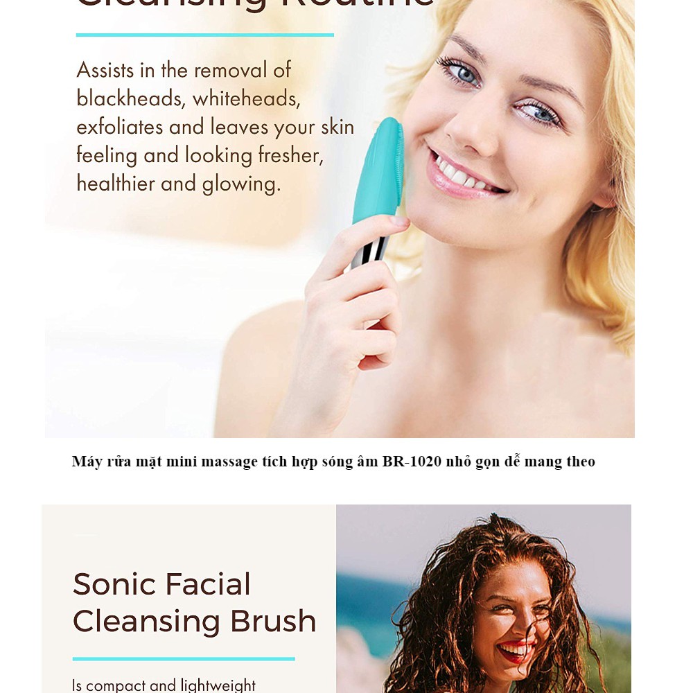 [Mã SR14MAY5 giảm 20K đơn 50K] Máy Rửa Mặt Chính Hãng SONIC FACIAL CLEANSING STANDARD | BigBuy360 - bigbuy360.vn