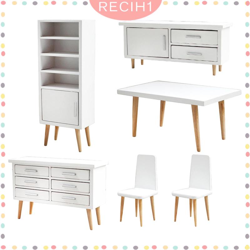 Bộ 6 Mô Hình Ghế Ngồi Phòng Ngủ / Phòng Khách Tỉ Lệ 1: 12 Trang Trí Nhà Búp Bê