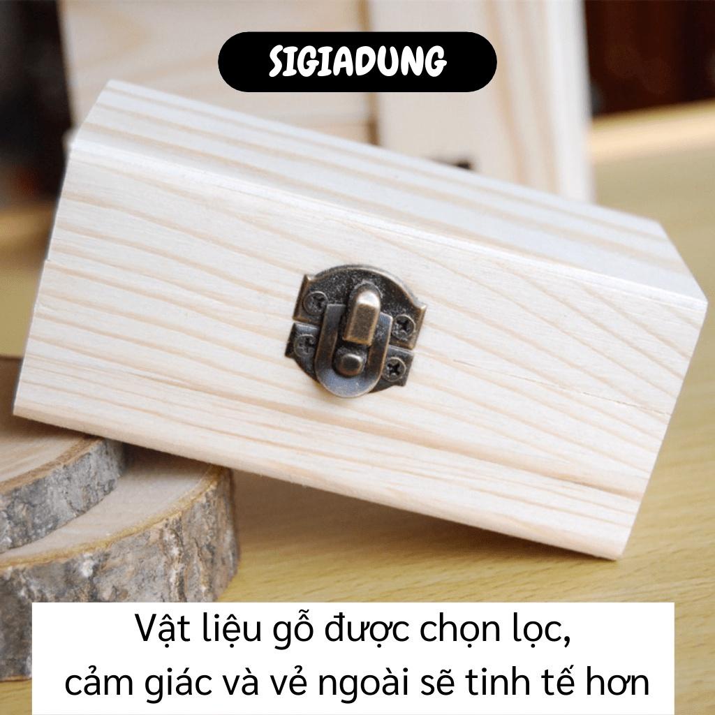 [SGD] Hộp Đựng Trang Sức - Hộp Lưu Trữ Con Dấu, Nữ Trang Bằng Gỗ Phong Cách Cổ Điển 9981