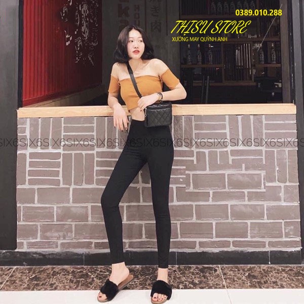 Quần legging dài nữ cạp cao nâng mông vải cotton dày mỏng co giãn - Quần tregging nữ trơn ôm bó body tập gym yoga ở nhà | WebRaoVat - webraovat.net.vn