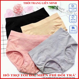 Quần lót nữ 3D nâng mông combo 4 cái hàng dệt kim xuất Nhật coton thông hơi co dãn kháng khuẩn quần sịp chip nữ 40-65kg