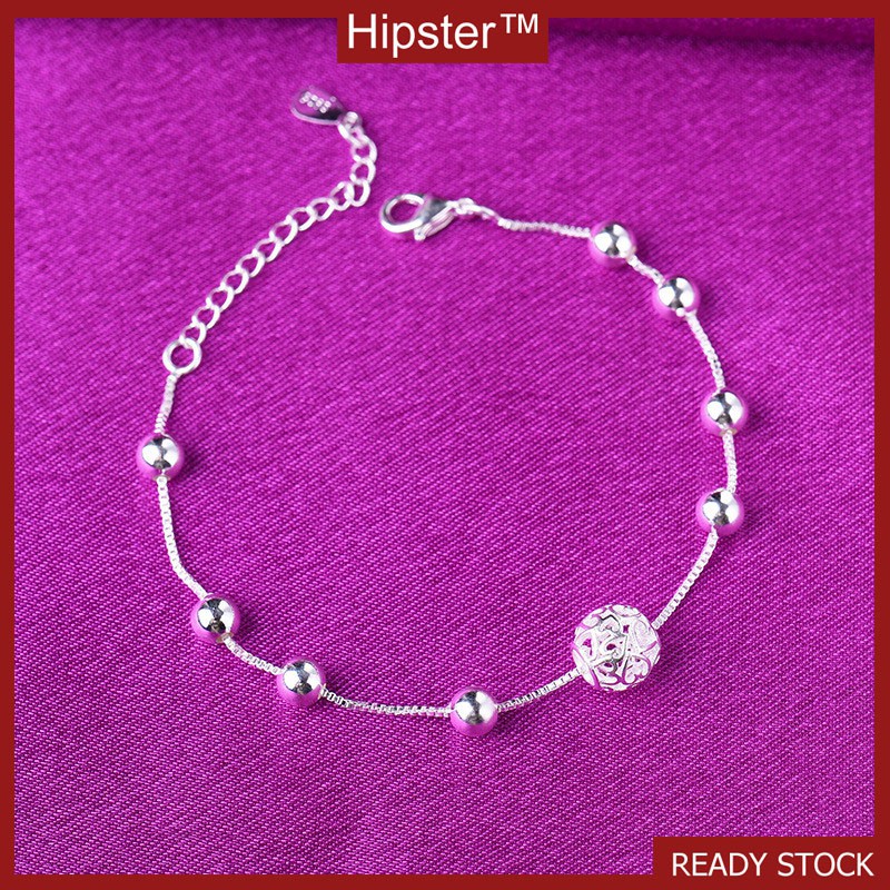 Vòng đeo tay/ dây chuyền bằng bạc thiết kế tinh tế phong cách Hàn Quốc (có bán lẻ)