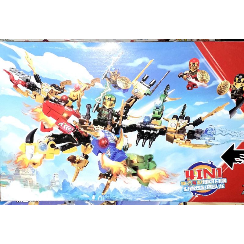 Lắp ráp 1 hộp LegoNinja Rồng 68106 có trên 120 chi tiết bằng nhựa rất đẹp