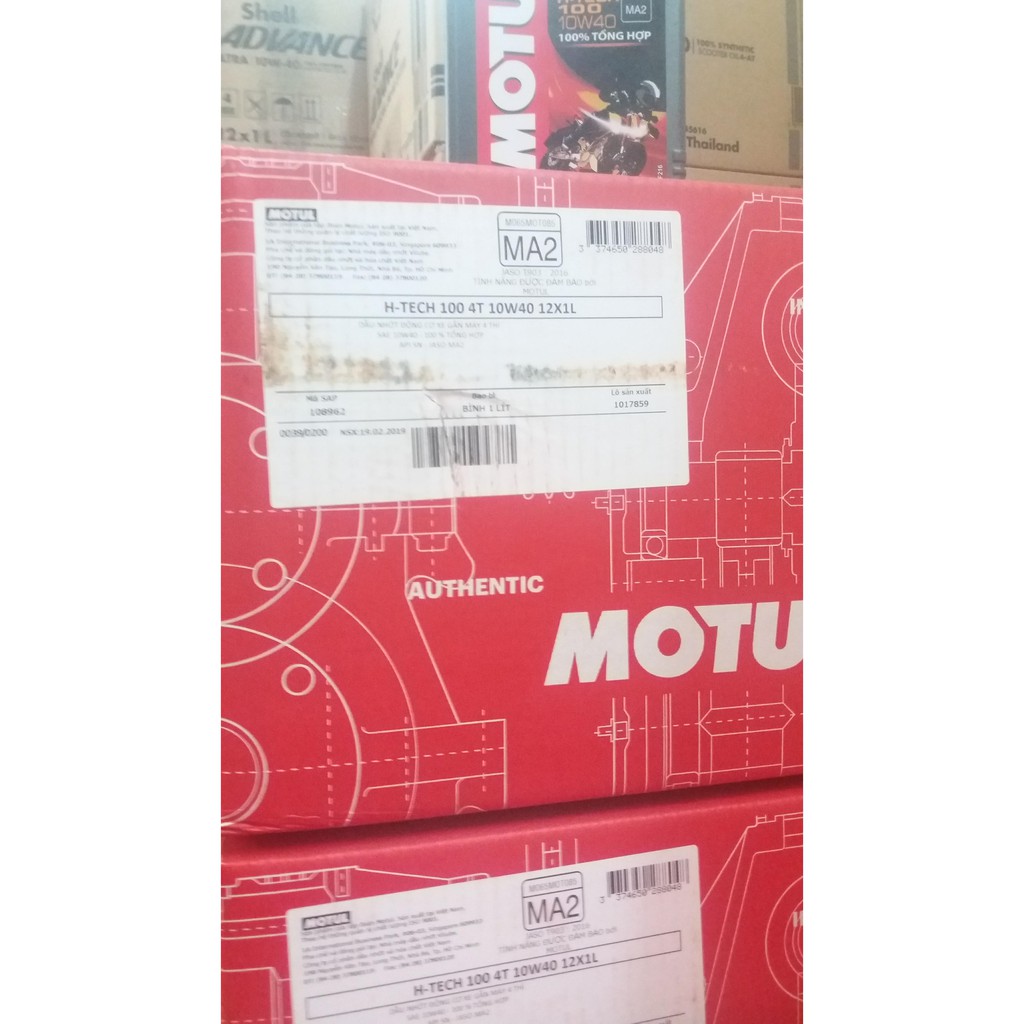 Nhớt Motul Htech 100 10W40 MA2 100% TỔNG HỢP