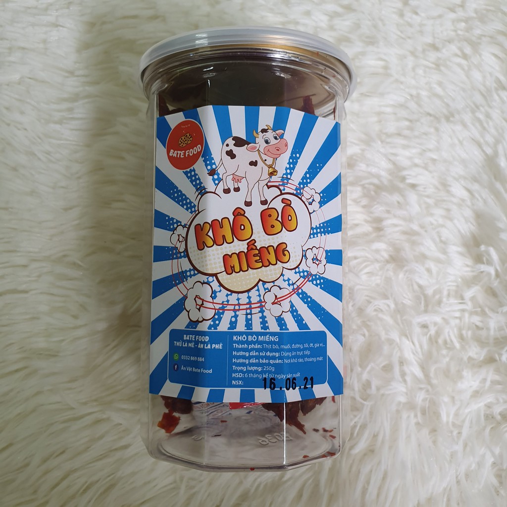 Khô Bò Miếng 250g Siêu Ngon Loại Đặc Biệt I BateFood I Ăn Vặt Ngon Sài Gòn | BigBuy360 - bigbuy360.vn