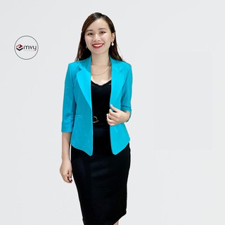 Áo VEST kaki công sở nữ áo Blazer màu xanh nữ Emvy - A17