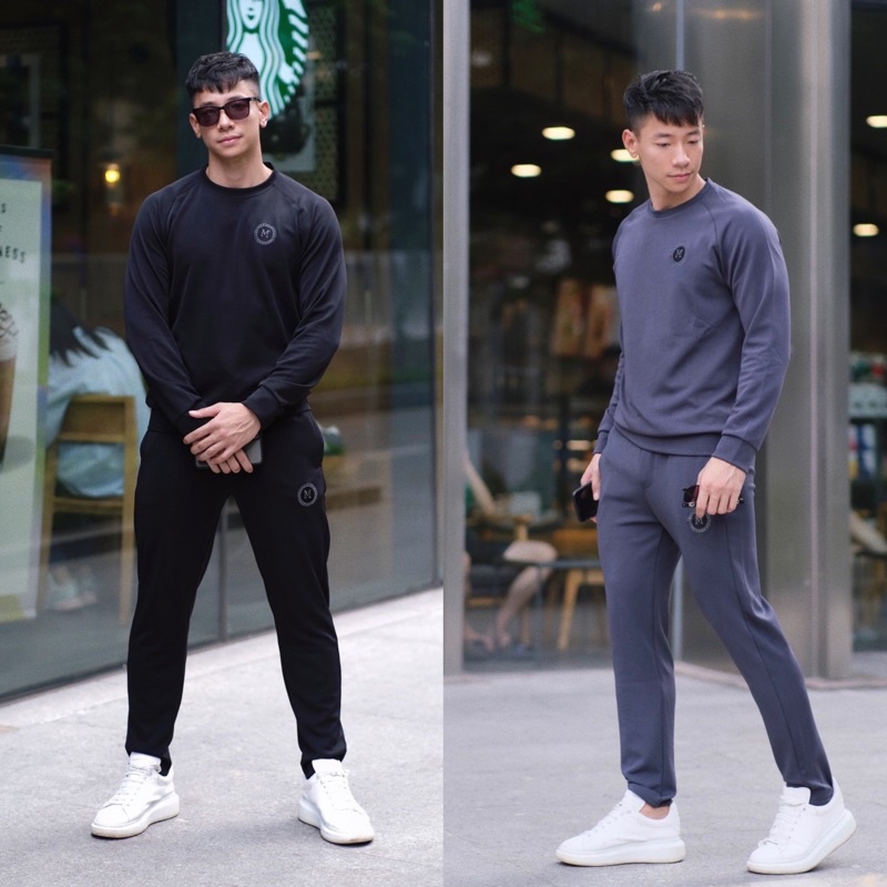 💥Bộ Nỉ Nam Quần Ống Suông Chất Umi Thể Thao, Bộ Nam Trung Niên Mùa Đông Mặc Nhà