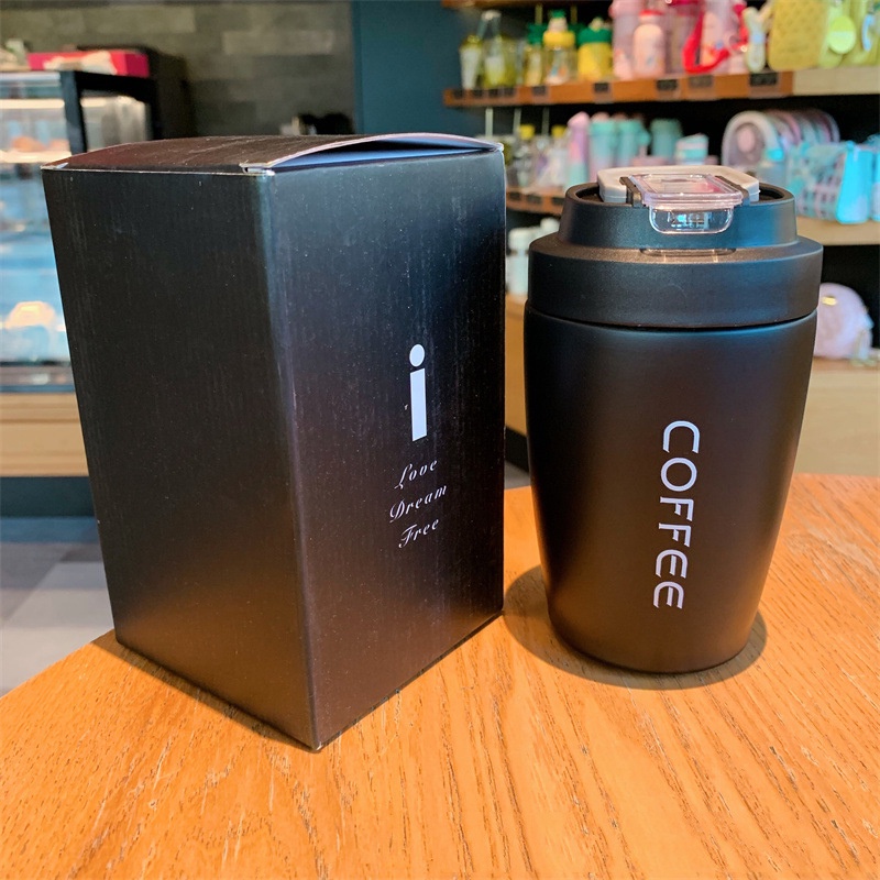 Cốc giữ nhiệt coffee có ống hút-500ml Ly Giữ Nhiệt Cà Phê Chân Không Cao Cấp Dung Tích