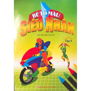 Sách - Tô màu siêu nhân (4 quyển) + bán kèm sáp màu