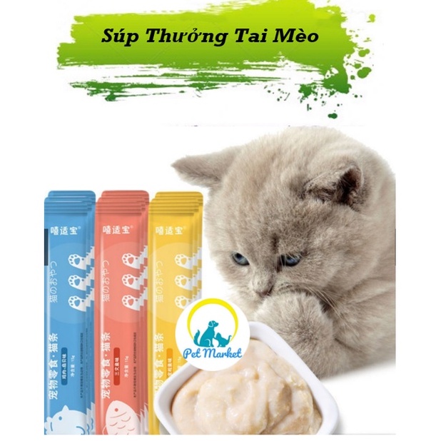 [Mã PET50K giảm Giảm 10% - Tối đa 50K đơn từ 250K] Súp thưởng Tay Mèo -Thơm Ngon, Giàu dinh dưỡng