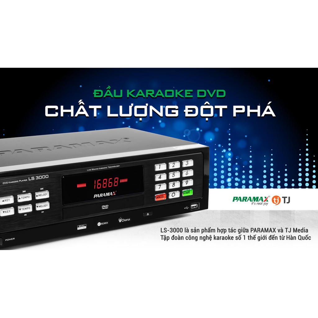 Đầu Karaoke DVD PARAMAX Paramax LS-3000 + Đĩa Karaoke và Sách List nhạc