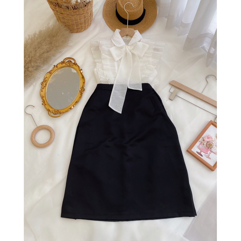 SET ÁO DẬP LY CHÂN VÁY TRƠN