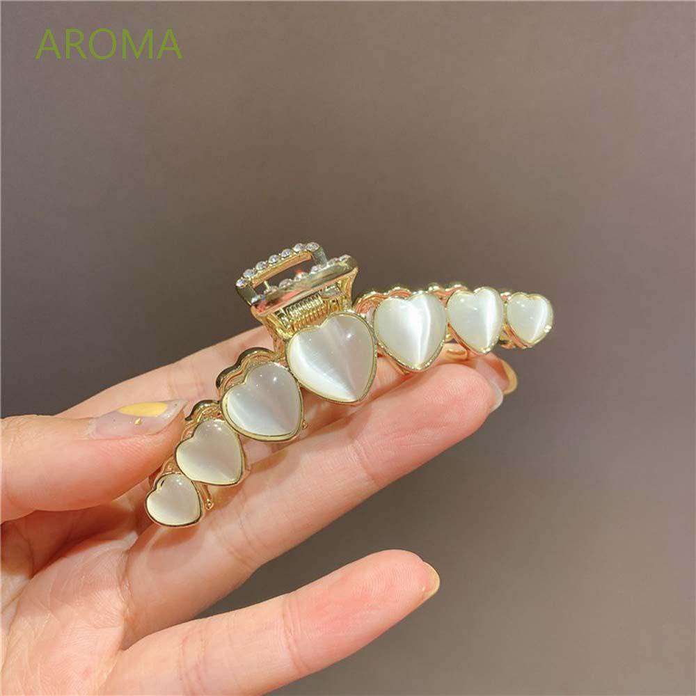 Kẹp Tóc Họa Tiết Trái Tim Bằng Hợp Kim Phong Cách Hàn Quốc Thời Trang Cho Nữ