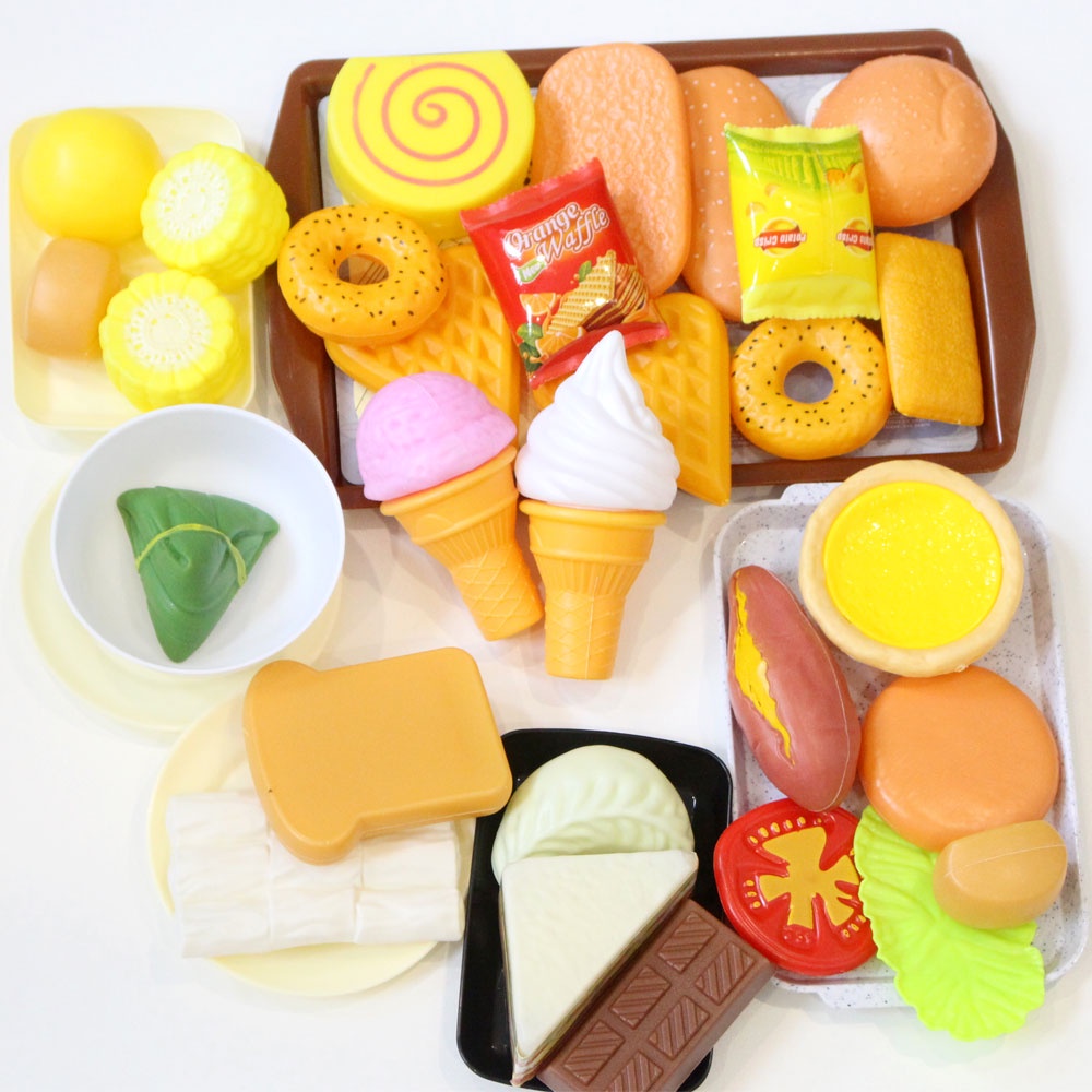 Đồ chơi nấu ăn 88 món Dimsum, mì gói, khoai tây chiên, bánh giò, bánh xếp, bánh tart, kem, bánh bao hấp ...