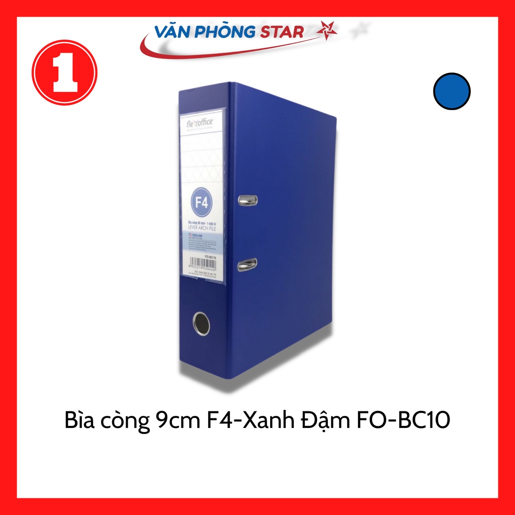 01 cái : Bìa còng 9cm F4-Xanh Đậm FO-BC10