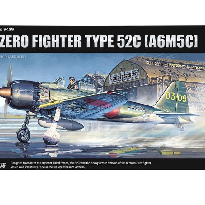 Mô Hình Máy Bay Fj7 Mainan Rakitan Academy Zero 52c Tỉ Lệ 1 / 72