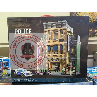 1661 Police Stations 10278 modular Streetview Bộ đồ chơi lắp ráp Đồn cảnh sát 2923 chi tiết
