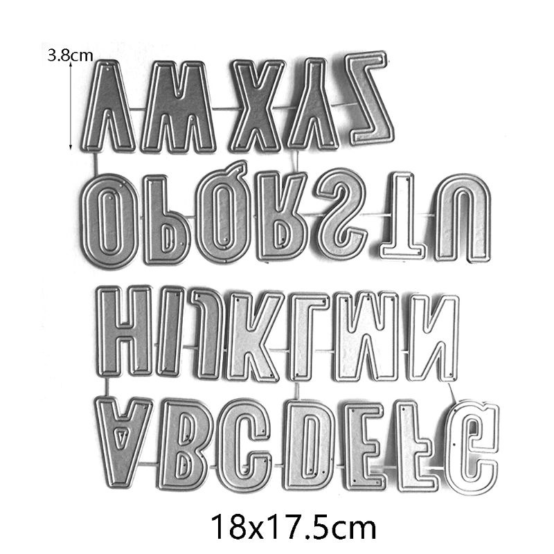 Khuôn Cắt Giấy Làm Từ Kim Loại Hình Chữ Cái Alphabet Trang Trí Scrapbook