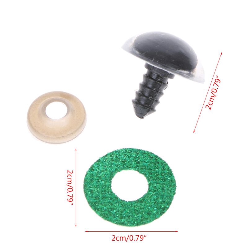 Set 10 Mắt Nhựa 16 20 24mm Cho Thú Nhồi Bông