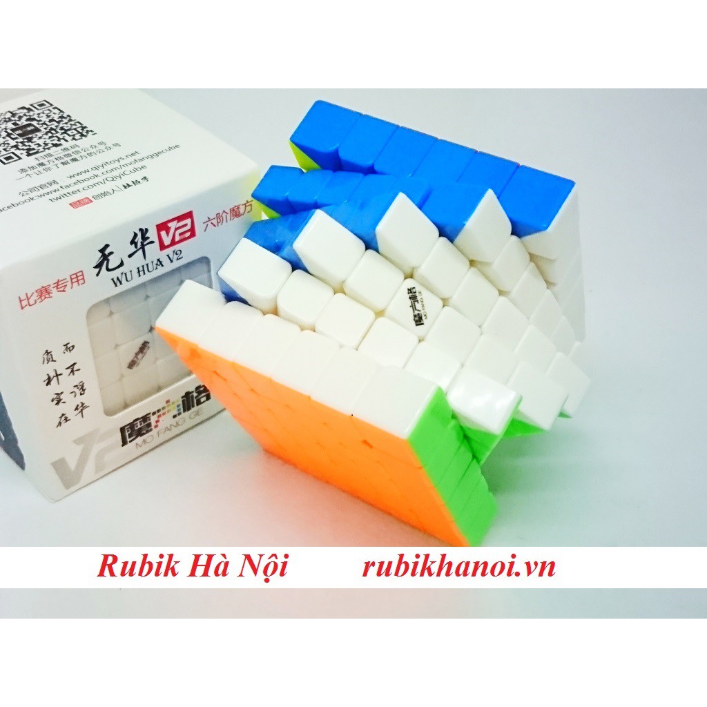 Rubik 6x6 Qiyi Wuhua V2 Stickerless Cao Cấp Rất Tốt