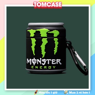 Case Vỏ Ốp bảo vệ bao đựng tai nghe bluetooth Case/Airpod 2/pro/3/1, hình LON MONSTER cực chất Airpod 2/pro -TOM CASE