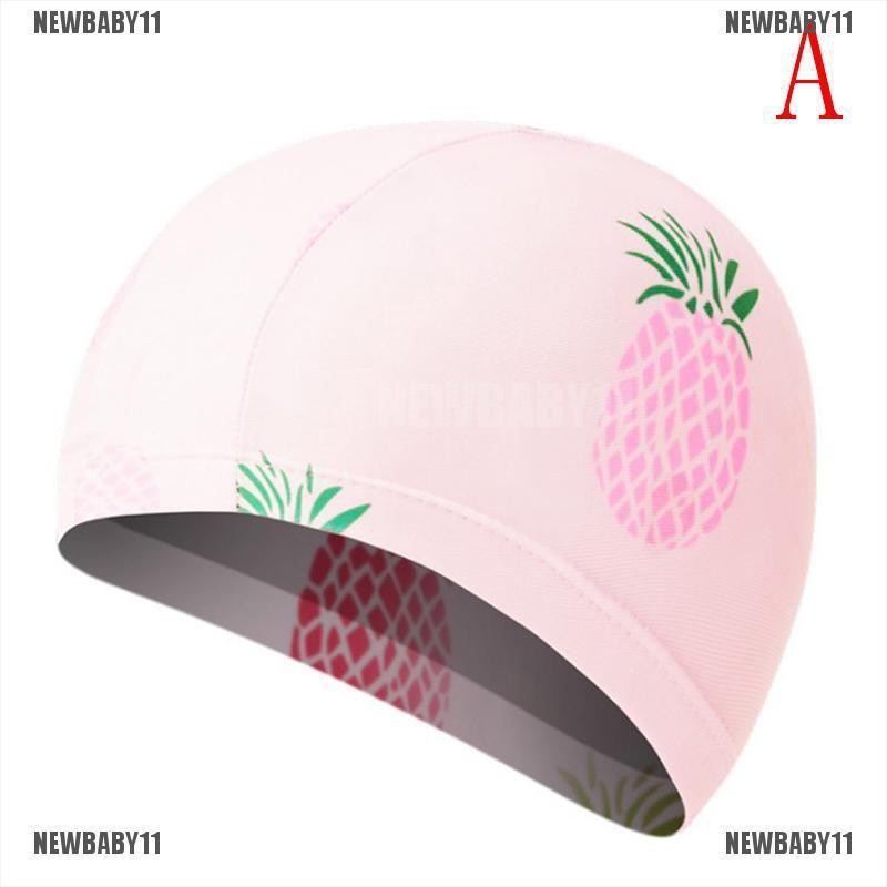 Mũ Bơi Co Giãn Chống Thấm Nước In Họa Tiết Hoạt Hình Dễ Thương Cho Bé NEWBABY11