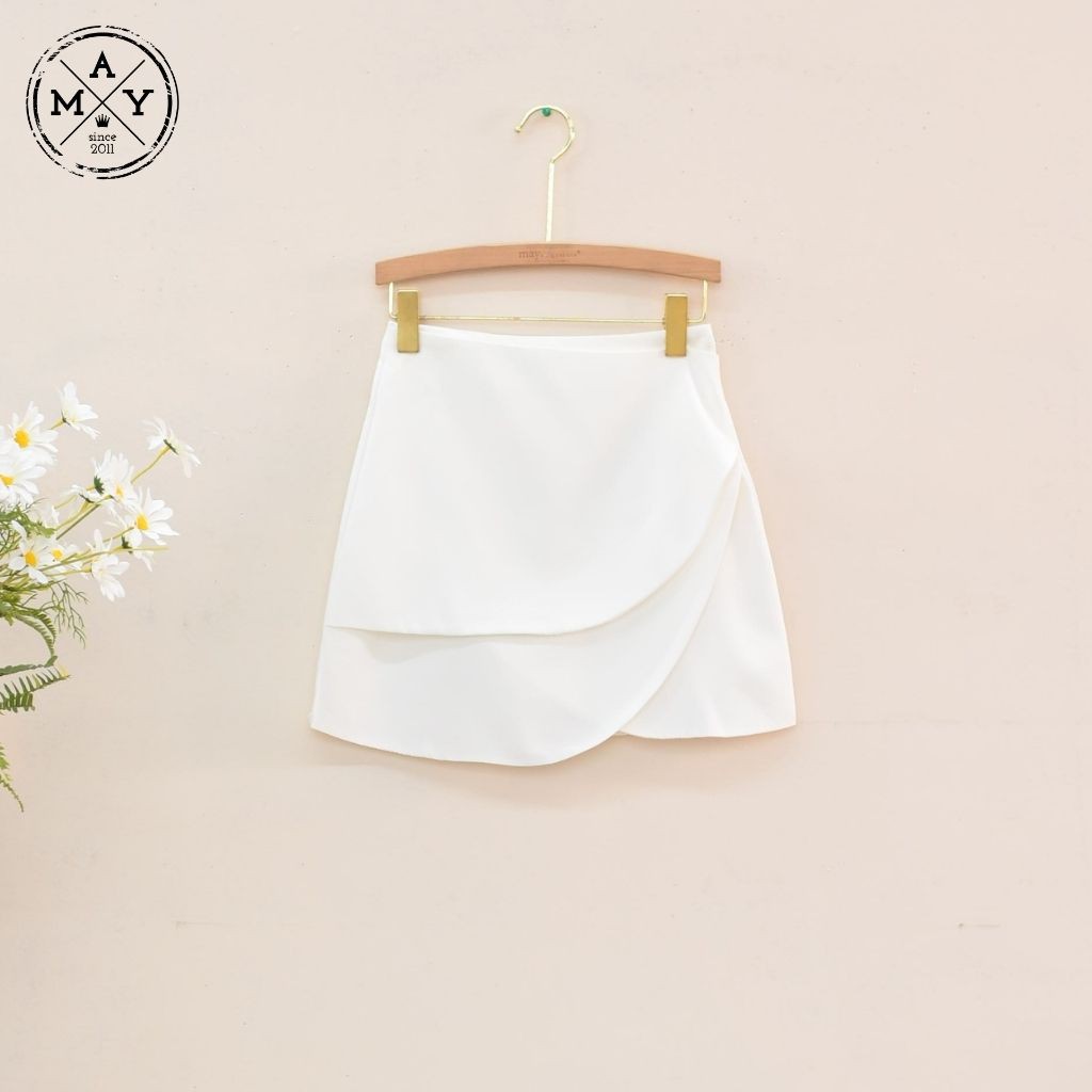 Chân Váy Chữ A, Chân Váy Ngắn Vạt Lượn Xếp Tầng Chất Liệu Vải Pha Cho Nữ Đi Chơi, Dạo Phố MAH02-0095 MAY.SINCE2011 | BigBuy360 - bigbuy360.vn