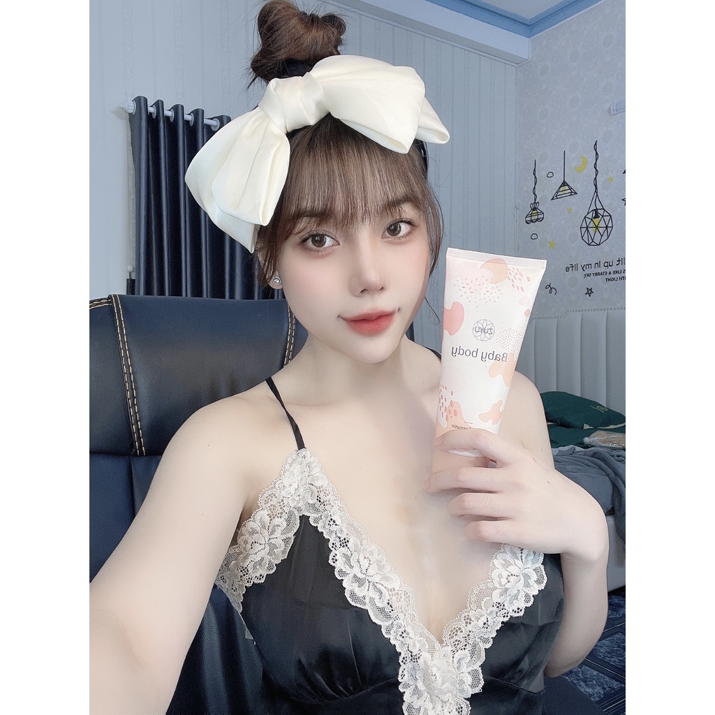 [COMBO 3 KEM] Kem dưỡng trắng da toàn thân Baby Body Zuyu - Tặng kèm 1 gói tắm trắng thảo dược