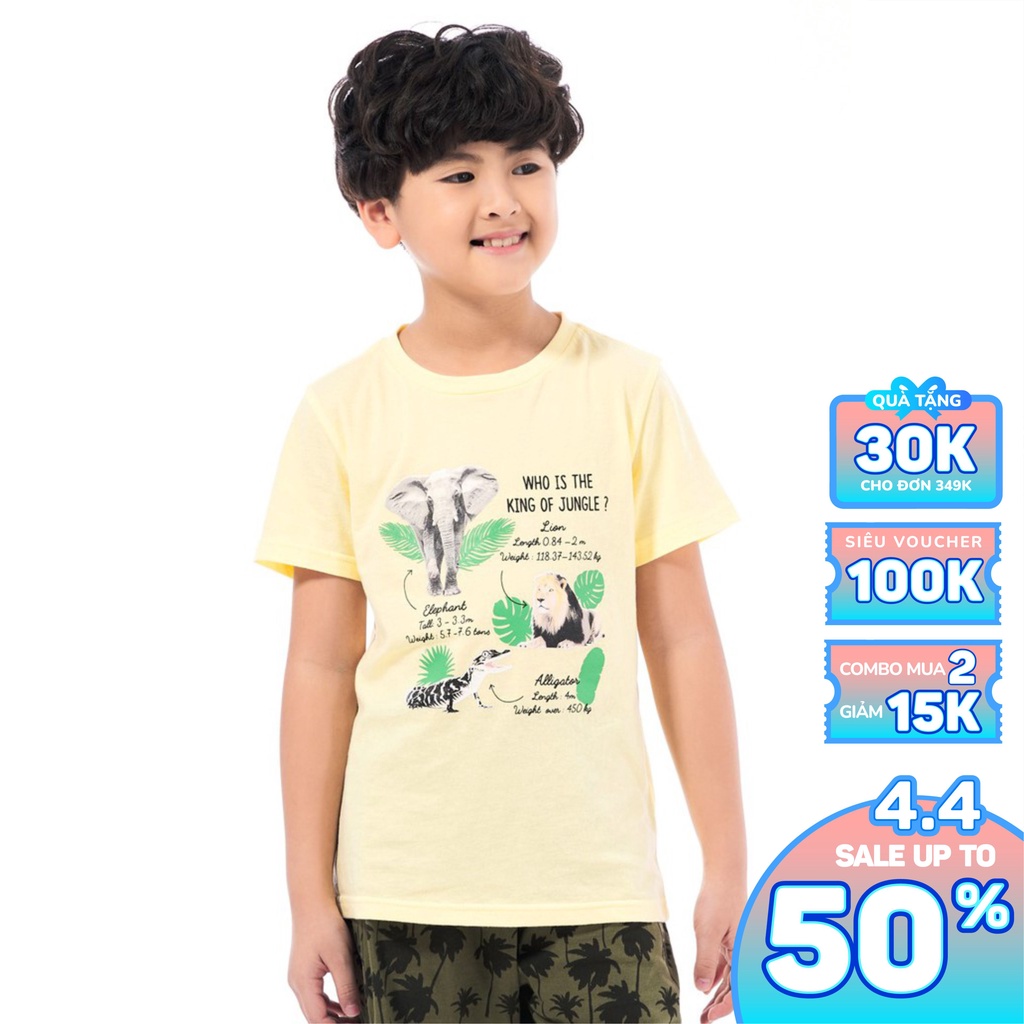 [MÃ MISSME10K GIẢM 10K ĐƠN 50K] Áo Trẻ Em Bigfox, Áo Cộc Tay Bé Trai ĐỘNG VẬT HOANG DÃ 3-11, Chất Cotton Xuất