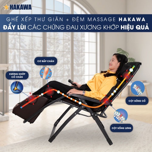 Combo Bộ Ghế Đệm Masage Hakawa HK-G22 và HK-M11