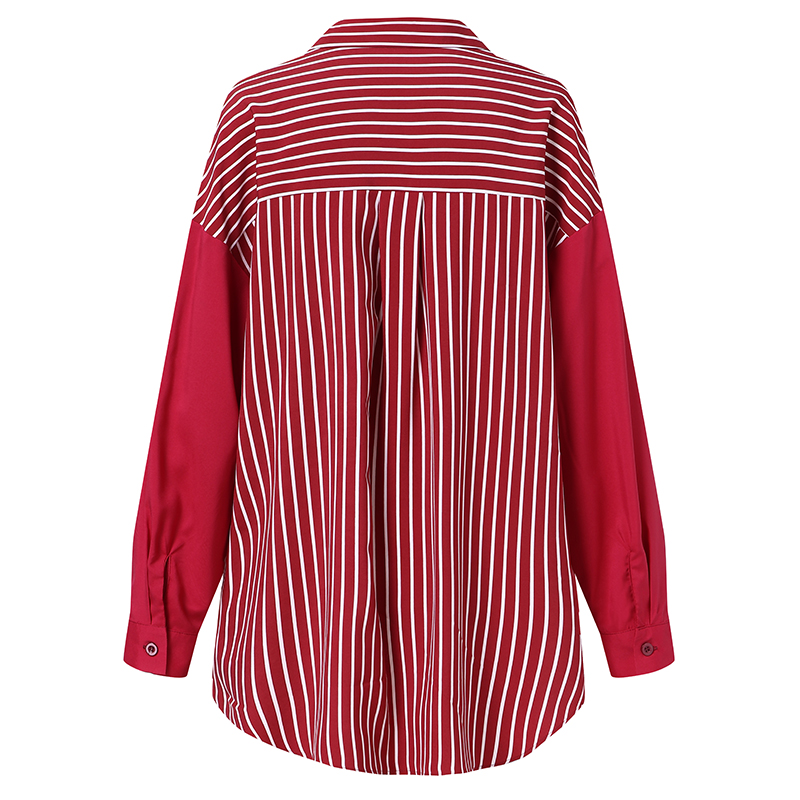Áo Sơ Mi ZANZEA Dài Tay Có Họa Tiết Sọc Thiết Kế Giản Dị Cho Nữ