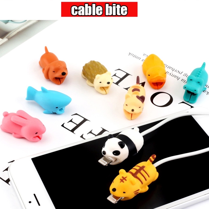 Phụ Kiện Bảo Vệ Đầu Dây Cáp Hình Dạng Động Vật Dễ Thương