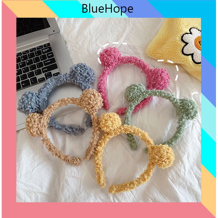 Bờm tóc băng đô nữ Bluehope Lolita nhiều màu màu hình tai gấu hot trend mới nhất xinh xắn cho các nàng [BTG]