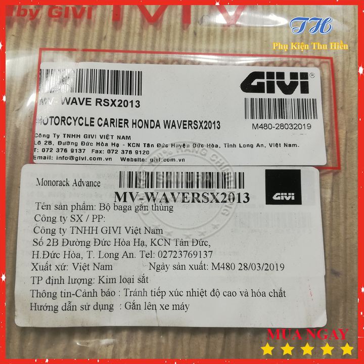 Baga Sau Givi Cho Xe Wawe Rsx 2013 / 2015 / 2016 / 2017