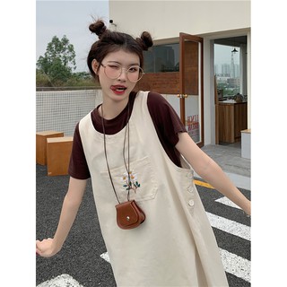 [Kèm feedback] Váy yếm nữ oversize túi ngực