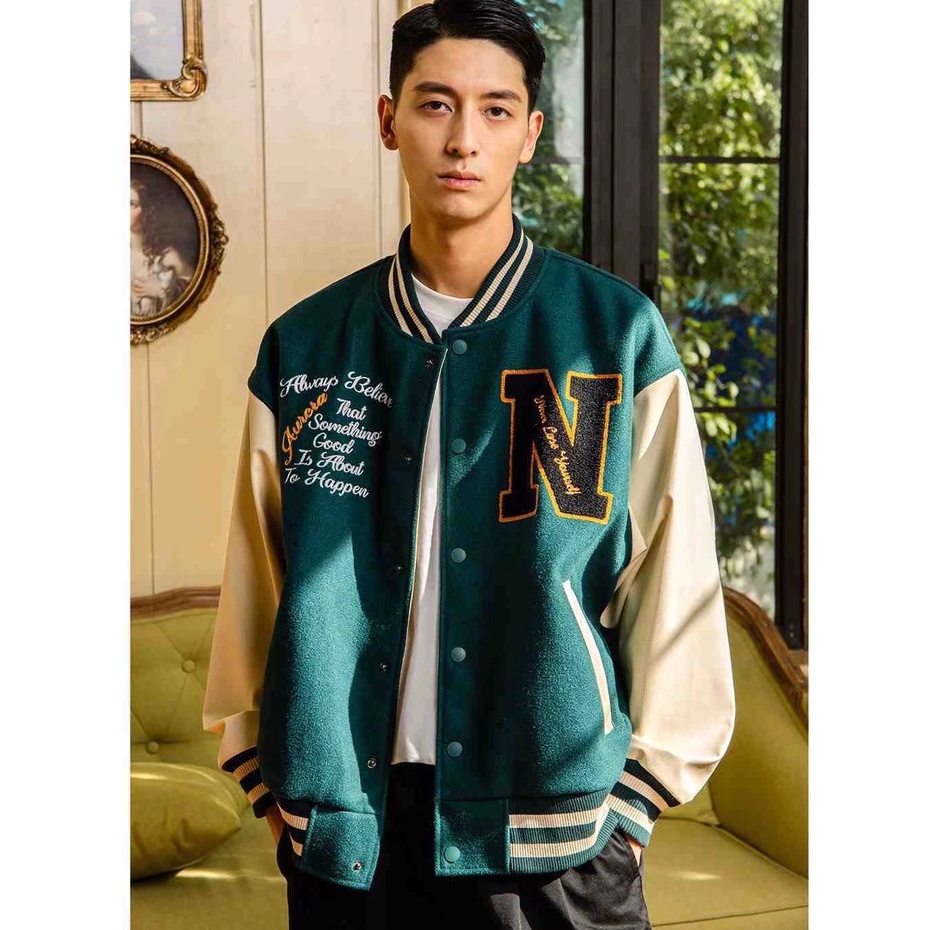 Áo khoác bomber nam vải cotton dài tay phong cách vintage cho nữ 2022 thời trang bigsize simple unisex áo khoác bóng chày nữ